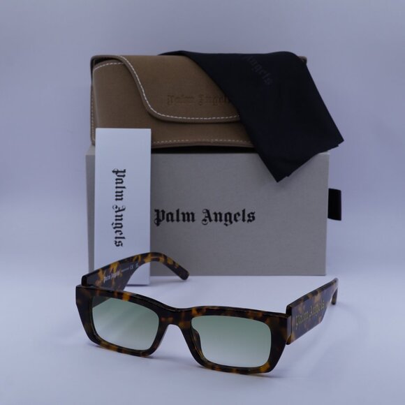 Palm Angels PERI002 PALM 6054 Rectangle Sunglasses - Havana/Green Gradient - Picture 5 of 10